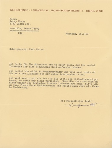Wilhelm fendt tsl from - wilhelm, 1980